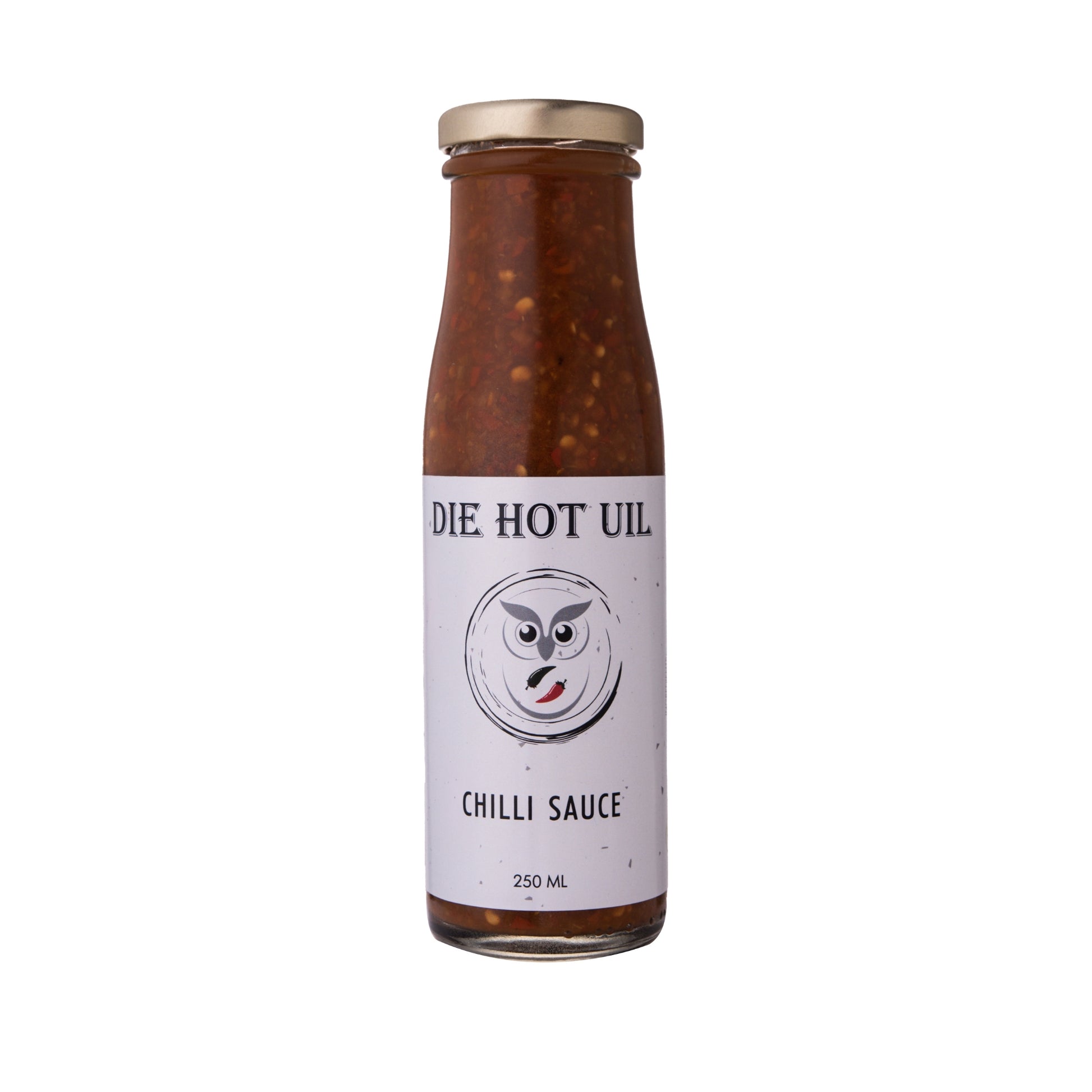 Die Hot Uil 250ml chilli sauce – medium heat, made in South Africa
